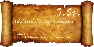 Tóbiás Szilveszter névjegykártya