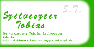 szilveszter tobias business card