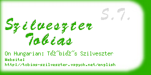 szilveszter tobias business card